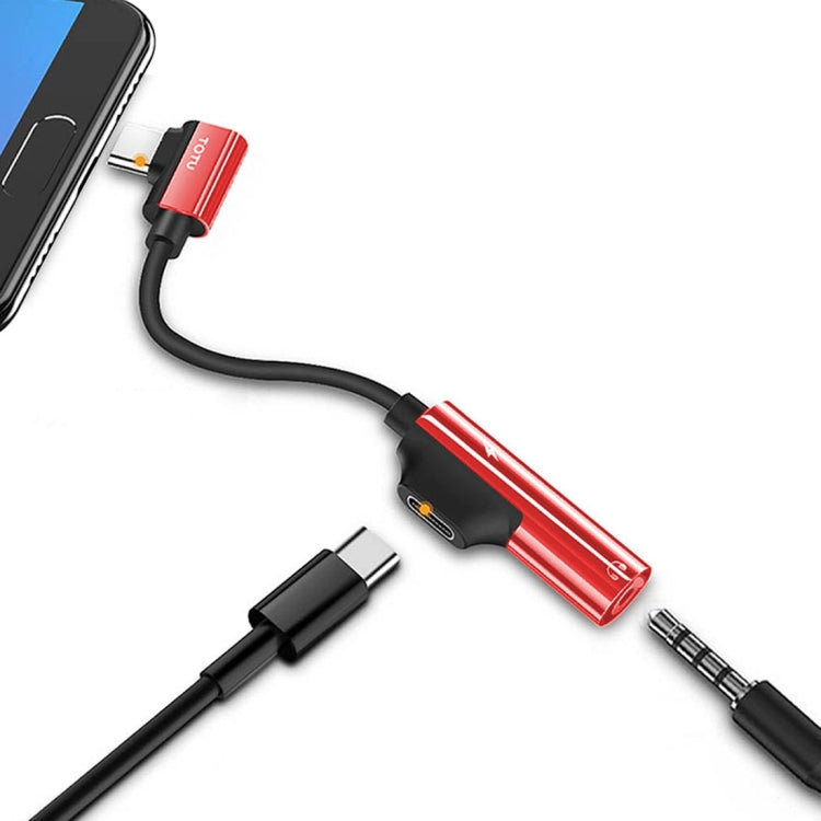 TOTUDESIGN EAUC-12 Time Series Type-C to Type-C Interface +3.5 Interface Bending Audio Adapter, For Samsung, Huawei, Xiaomi, HTC, Meizu, Sony and other Smartphones