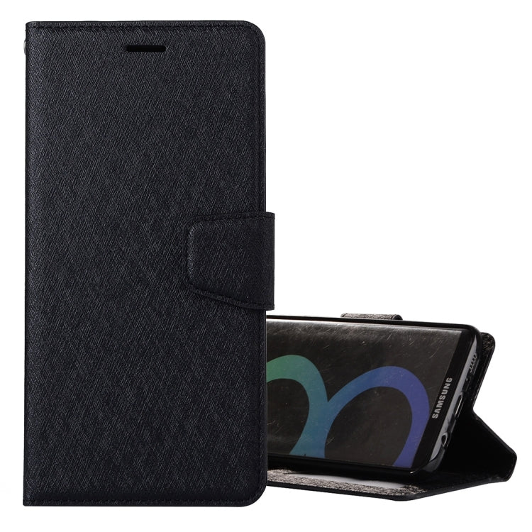 For Galaxy S8+ / G9550 Silk Texture Horizontal Flip Leather Case with Holder & Card Slots & Wallet & Photo Frame