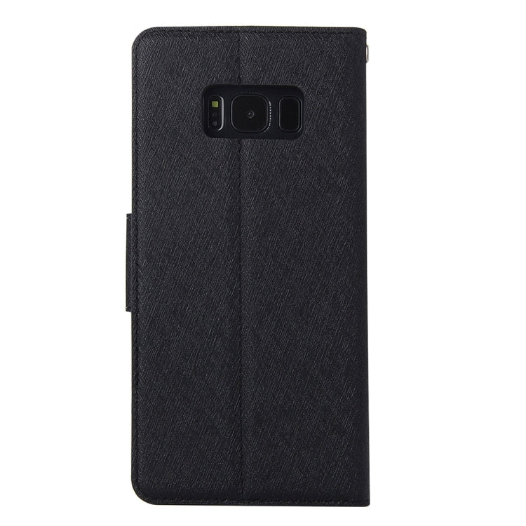 For Galaxy S8+ / G9550 Silk Texture Horizontal Flip Leather Case with Holder & Card Slots & Wallet & Photo Frame