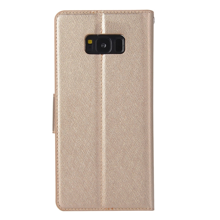 For Galaxy S8+ / G9550 Silk Texture Horizontal Flip Leather Case with Holder & Card Slots & Wallet & Photo Frame