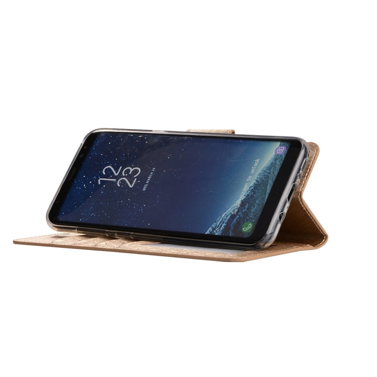 For Galaxy S8+ / G9550 Silk Texture Horizontal Flip Leather Case with Holder & Card Slots & Wallet & Photo Frame