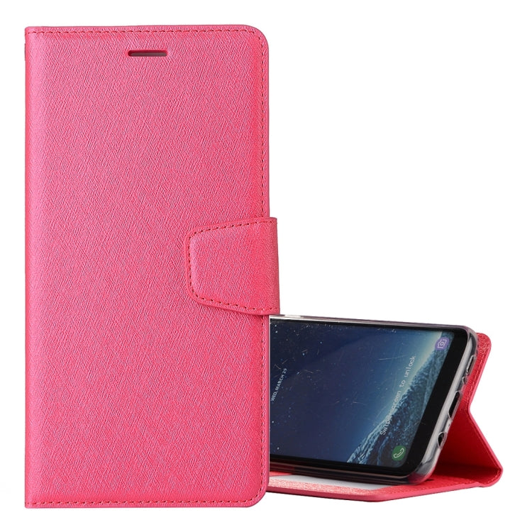For Galaxy S8+ / G9550 Silk Texture Horizontal Flip Leather Case with Holder & Card Slots & Wallet & Photo Frame