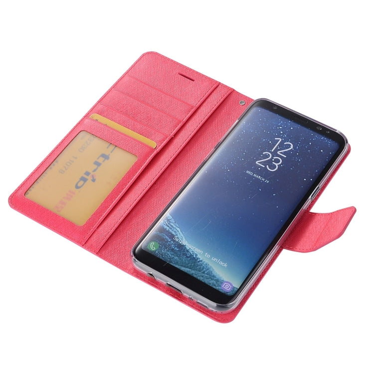 For Galaxy S8+ / G9550 Silk Texture Horizontal Flip Leather Case with Holder & Card Slots & Wallet & Photo Frame