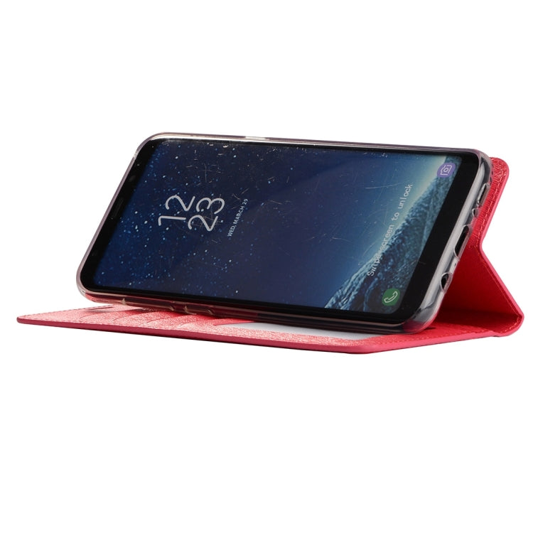For Galaxy S8+ / G9550 Silk Texture Horizontal Flip Leather Case with Holder & Card Slots & Wallet & Photo Frame