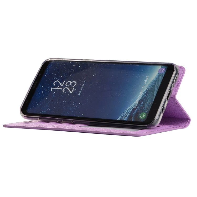 For Galaxy S8+ / G9550 Silk Texture Horizontal Flip Leather Case with Holder & Card Slots & Wallet & Photo Frame