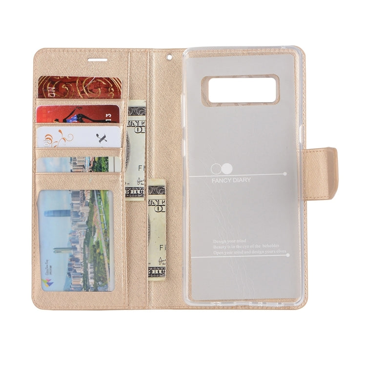 For Galaxy Note 8 Silk Texture Horizontal Flip Leather Case with Holder & Card Slots & Wallet & Photo Frame