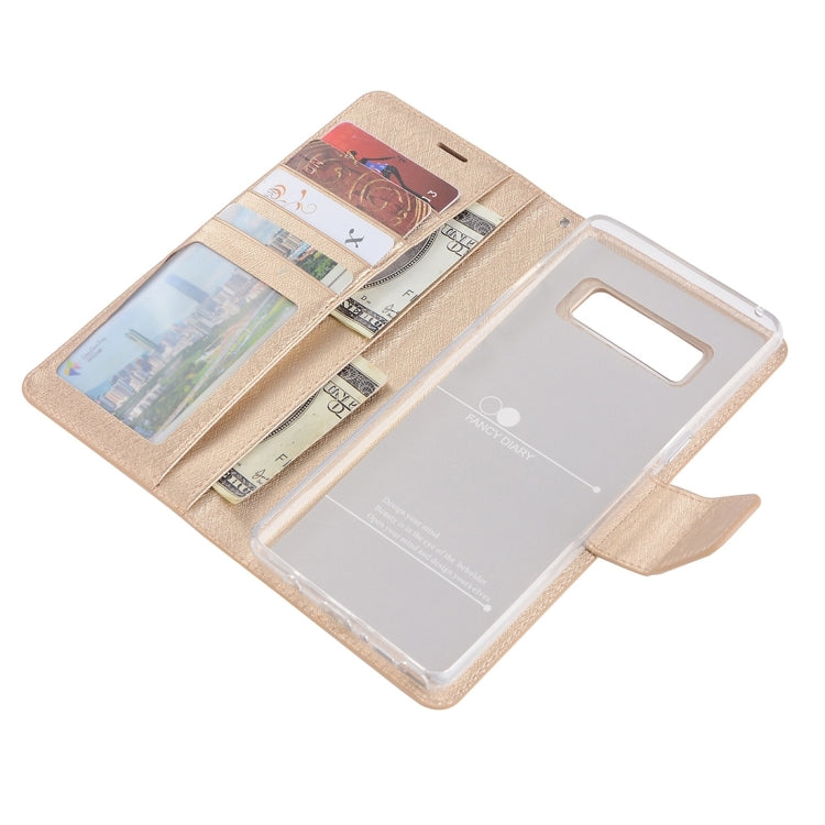 For Galaxy Note 8 Silk Texture Horizontal Flip Leather Case with Holder & Card Slots & Wallet & Photo Frame
