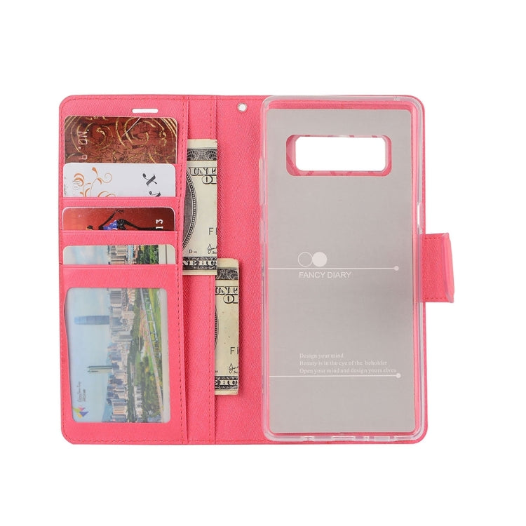 For Galaxy Note 8 Silk Texture Horizontal Flip Leather Case with Holder & Card Slots & Wallet & Photo Frame