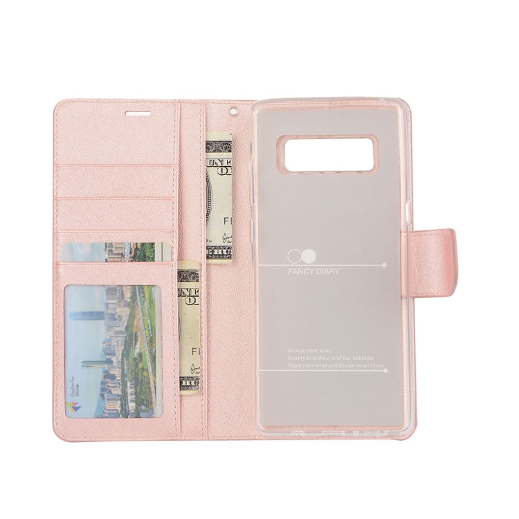 For Galaxy Note 8 Silk Texture Horizontal Flip Leather Case with Holder & Card Slots & Wallet & Photo Frame
