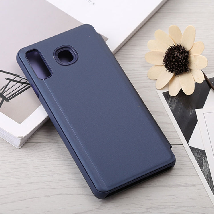 Mirror Clear View Horizontal Flip PU Leather Case for Galaxy A8 Star , with Holder