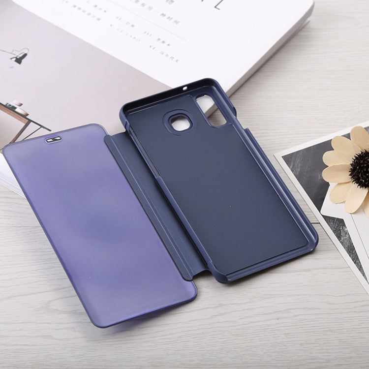 Mirror Clear View Horizontal Flip PU Leather Case for Galaxy A8 Star , with Holder