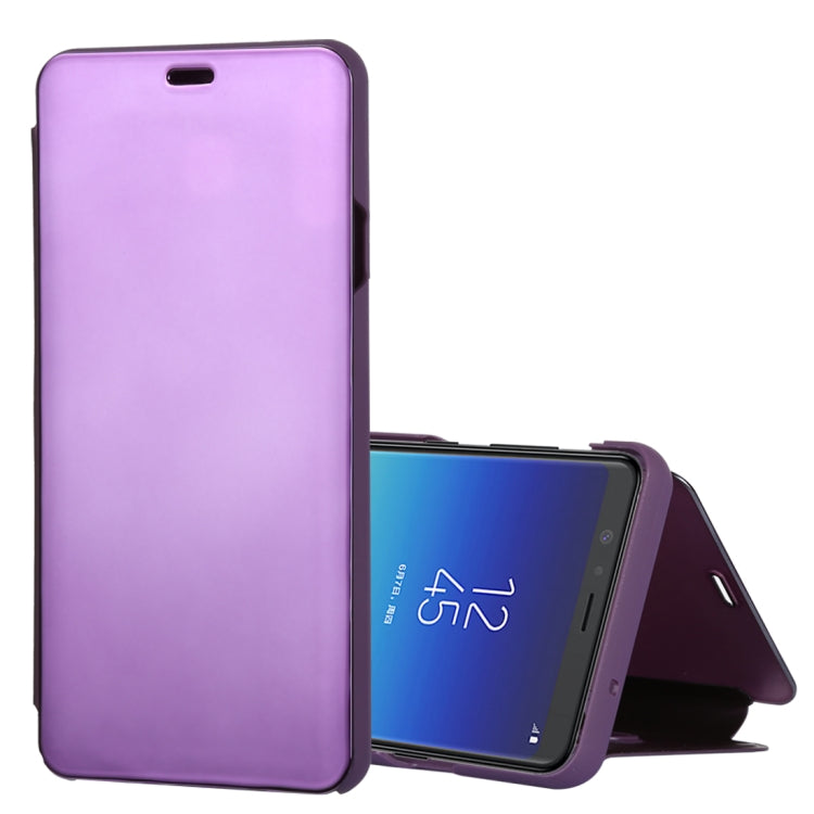 Mirror Clear View Horizontal Flip PU Leather Case for Galaxy A8 Star , with Holder