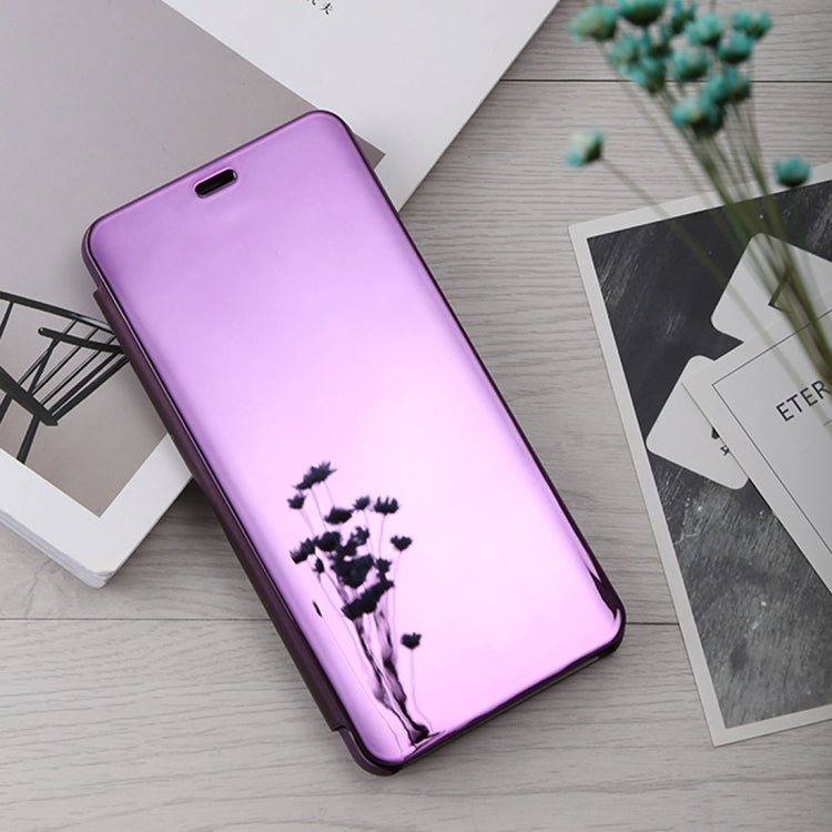 Mirror Clear View Horizontal Flip PU Leather Case for Galaxy A8 Star , with Holder