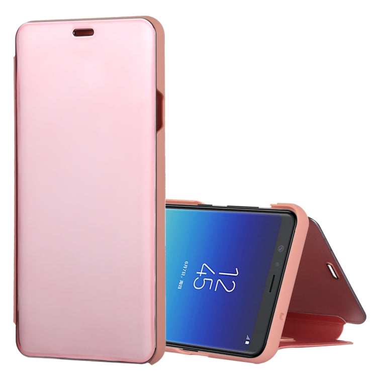Mirror Clear View Horizontal Flip PU Leather Case for Galaxy A8 Star , with Holder