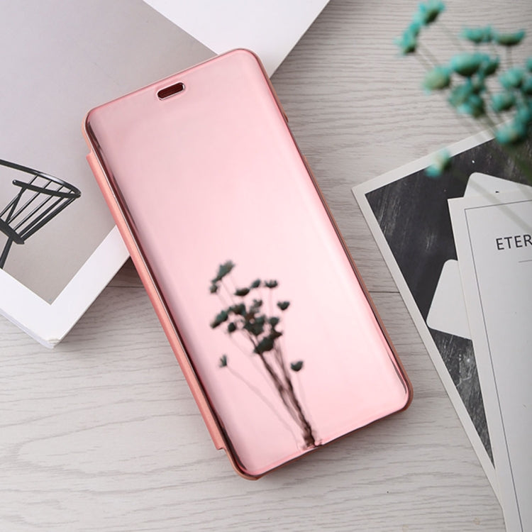 Mirror Clear View Horizontal Flip PU Leather Case for Galaxy A8 Star , with Holder