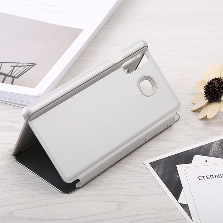 Mirror Clear View Horizontal Flip PU Leather Case for Galaxy A8 Star , with Holder