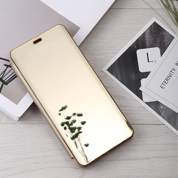 Mirror Clear View Horizontal Flip PU Leather Case for Galaxy A9 Star , with Holder