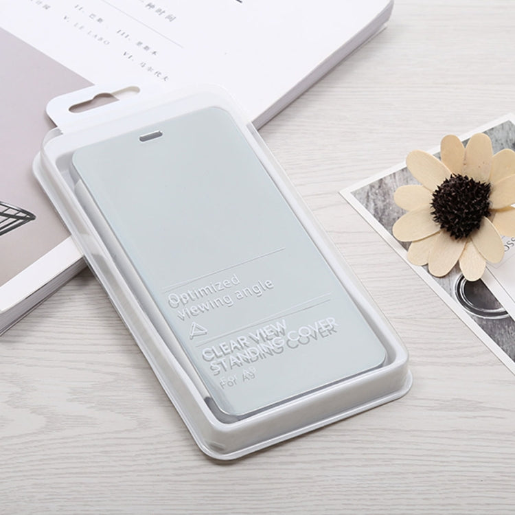 Mirror Clear View Horizontal Flip PU Leather Case for Galaxy A9 Star , with Holder