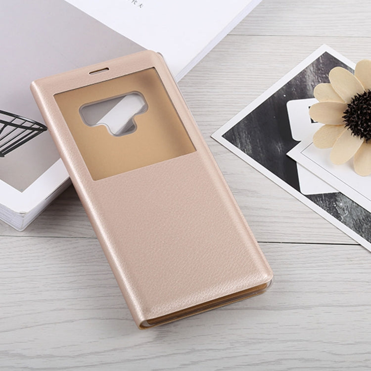 Litchi Texture PU+PC Horizontal Flip Leather Case for Galaxy Note 9 with Call Display ID