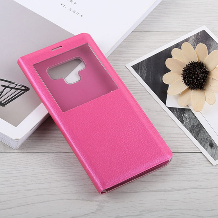Litchi Texture PU+PC Horizontal Flip Leather Case for Galaxy Note 9 with Call Display ID