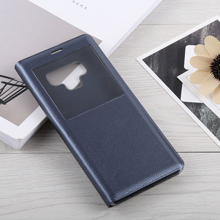 Litchi Texture PU+PC Horizontal Flip Leather Case for Galaxy Note 9 with Call Display ID