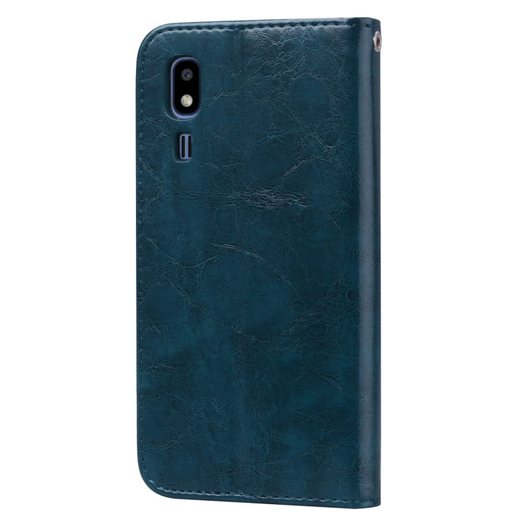 Business Style Oil Wax Texture Horizontal Flip Leather Case for Galaxy A2 Core, with Holder & Card Slots & Wallet