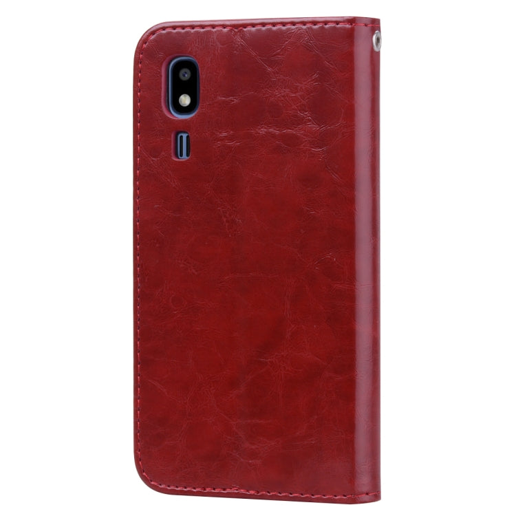 Business Style Oil Wax Texture Horizontal Flip Leather Case for Galaxy A2 Core, with Holder & Card Slots & Wallet