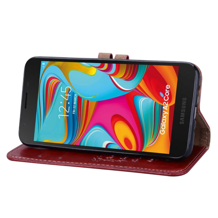 Business Style Oil Wax Texture Horizontal Flip Leather Case for Galaxy A2 Core, with Holder & Card Slots & Wallet