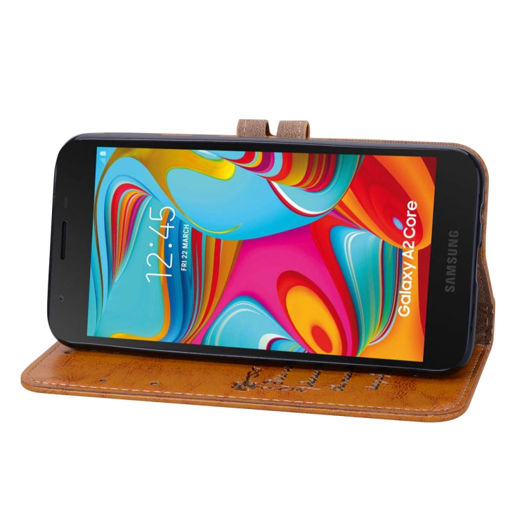 Business Style Oil Wax Texture Horizontal Flip Leather Case for Galaxy A2 Core, with Holder & Card Slots & Wallet