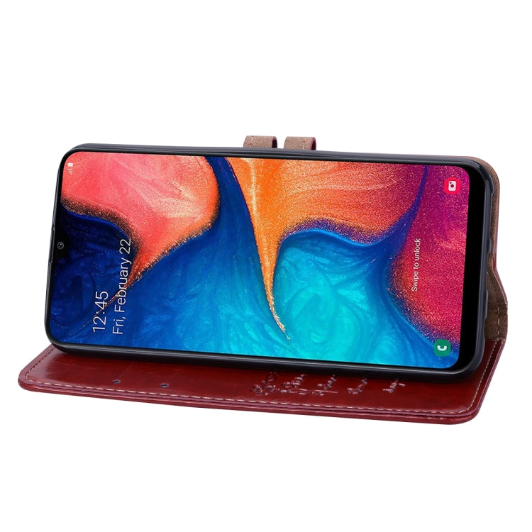 Business Style Oil Wax Texture Horizontal Flip Leather Case for Galaxy A20e, with Holder & Card Slots & Wallet