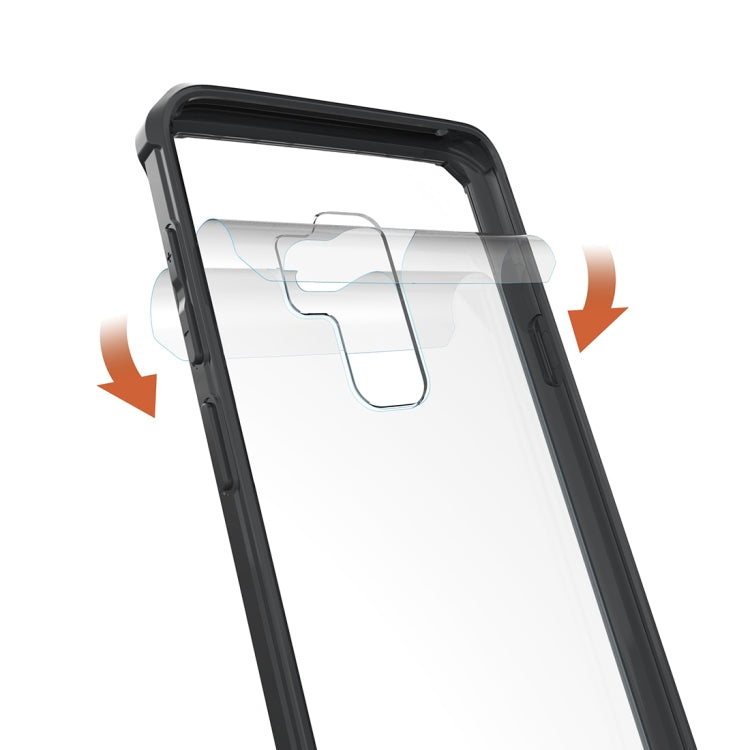 For Galaxy S9+ Acrylic + TPU Shockproof Transparent Armor Protective Back Cover Case