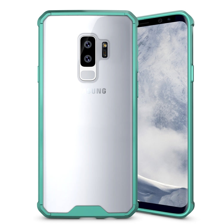 For Galaxy S9+ Acrylic + TPU Shockproof Transparent Armor Protective Back Cover Case