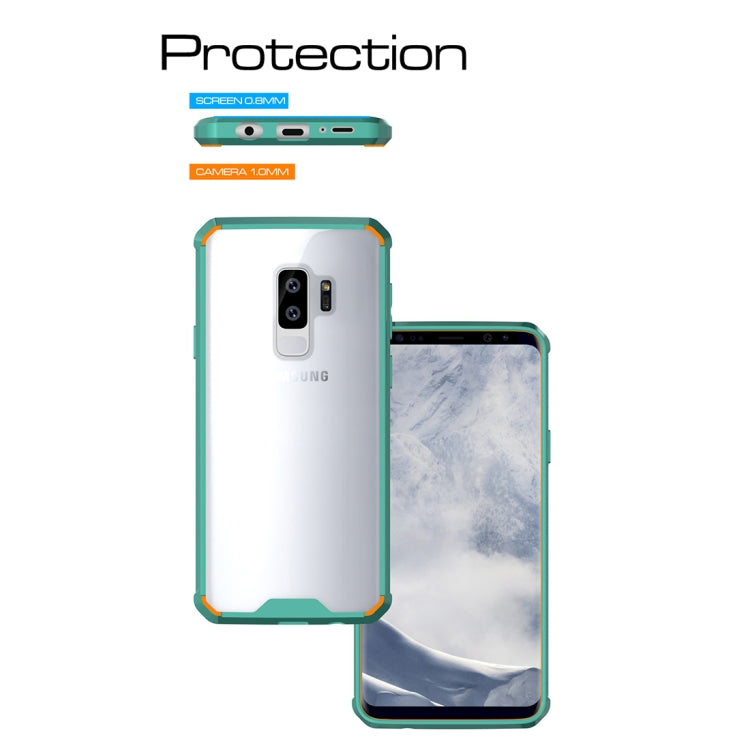 For Galaxy S9+ Acrylic + TPU Shockproof Transparent Armor Protective Back Cover Case