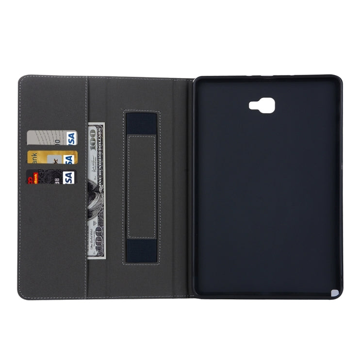 For Galaxy Tab A 10.1 (2016) / P585 Cowhide Texture Horizontal Flip Leather Case with Holder & Card Slot & Wallet & Hand Strap