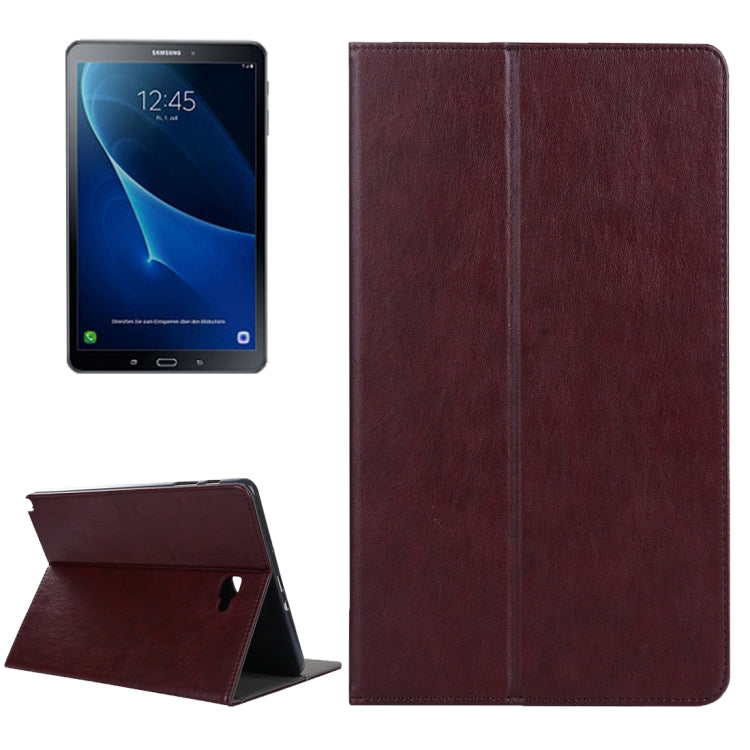 For Galaxy Tab A 10.1 (2016) / P585 Cowhide Texture Horizontal Flip Leather Case with Holder & Card Slot & Wallet & Hand Strap