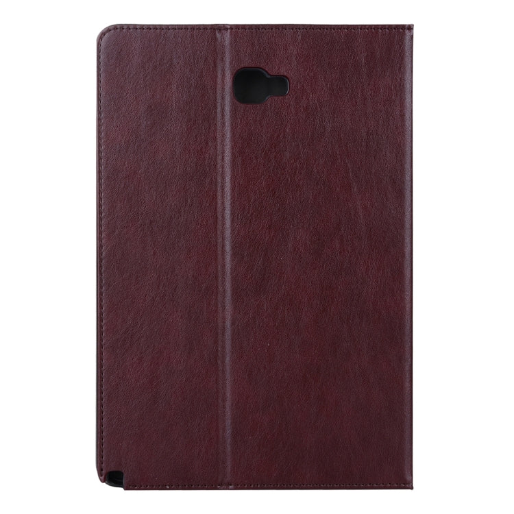 For Galaxy Tab A 10.1 (2016) / P585 Cowhide Texture Horizontal Flip Leather Case with Holder & Card Slot & Wallet & Hand Strap