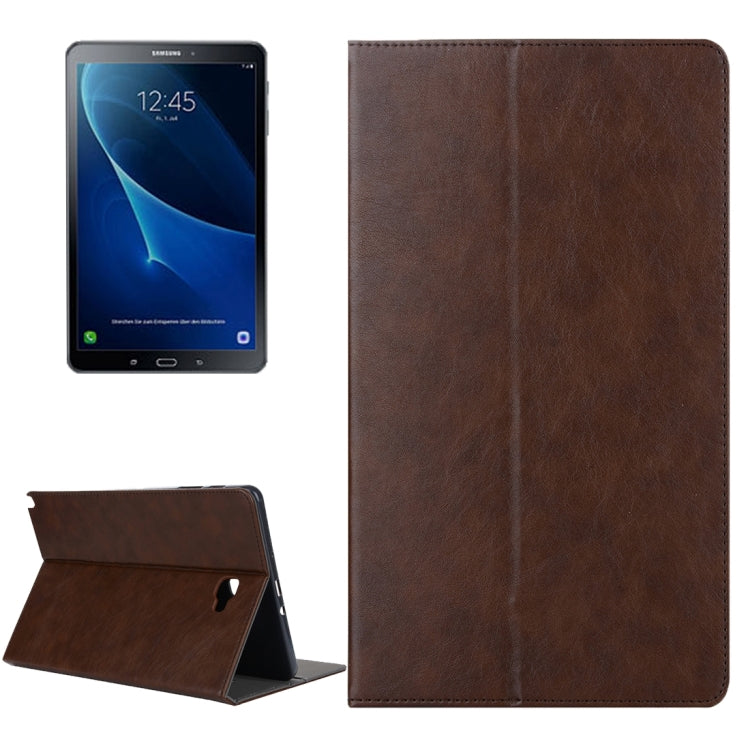 For Galaxy Tab A 10.1 (2016) / P585 Cowhide Texture Horizontal Flip Leather Case with Holder & Card Slot & Wallet & Hand Strap
