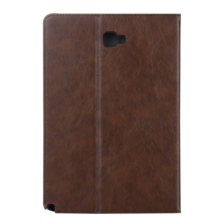 For Galaxy Tab A 10.1 (2016) / P585 Cowhide Texture Horizontal Flip Leather Case with Holder & Card Slot & Wallet & Hand Strap