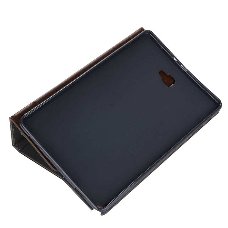 For Galaxy Tab A 10.1 (2016) / P585 Cowhide Texture Horizontal Flip Leather Case with Holder & Card Slot & Wallet & Hand Strap