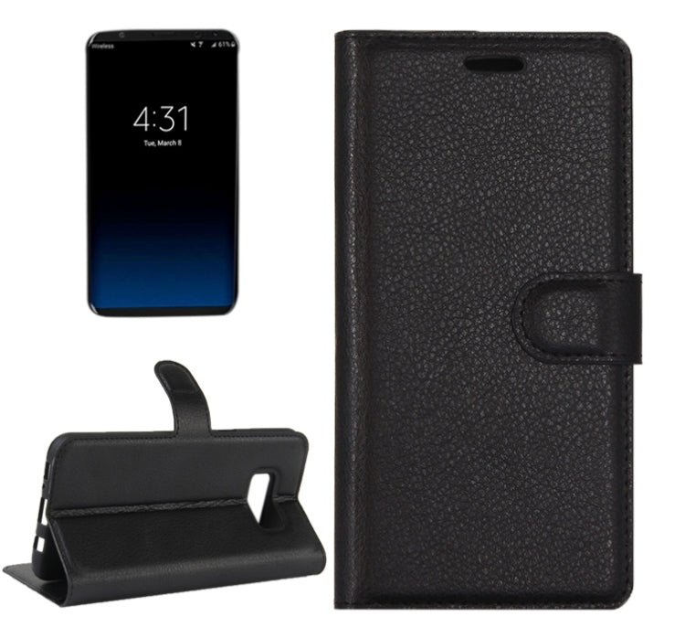 For Galaxy S8 Litchi Texture Horizontal Flip Leather Case with Magnetic Buckle & Holder & Card Slots & Wallet