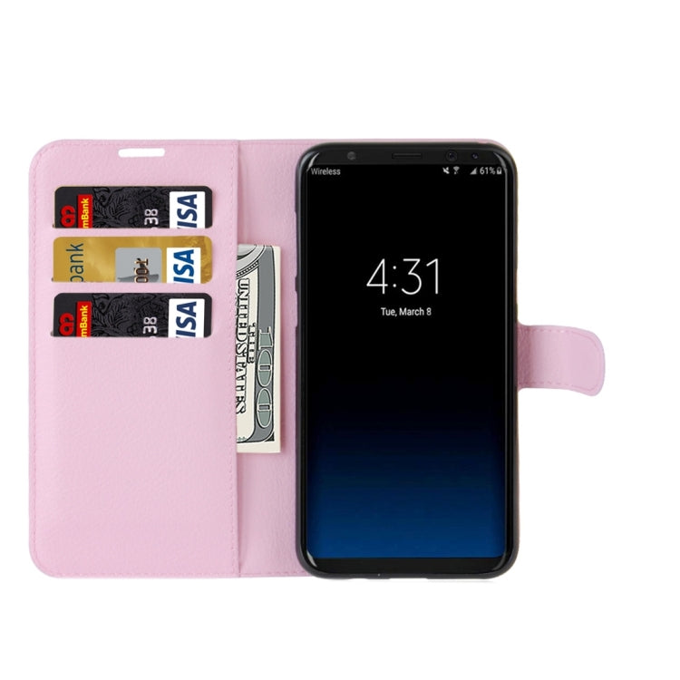 For Galaxy S8 Litchi Texture Horizontal Flip Leather Case with Magnetic Buckle & Holder & Card Slots & Wallet