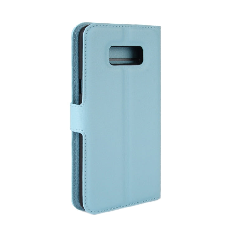 For Galaxy S8 Litchi Texture Horizontal Flip Leather Case with Magnetic Buckle & Holder & Card Slots & Wallet