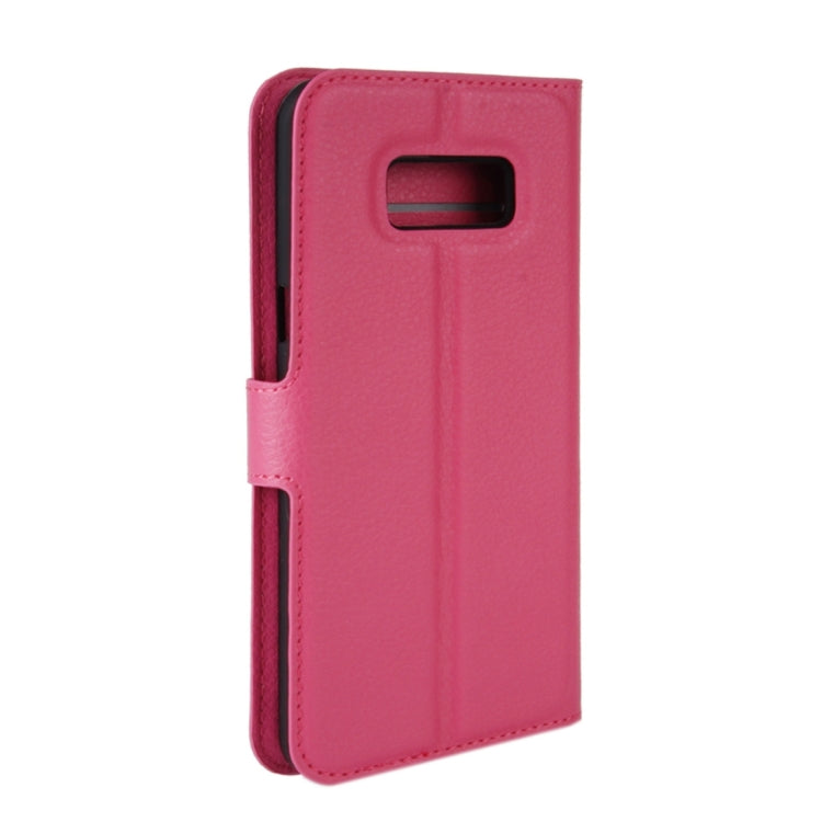 For Galaxy S8 Litchi Texture Horizontal Flip Leather Case with Magnetic Buckle & Holder & Card Slots & Wallet