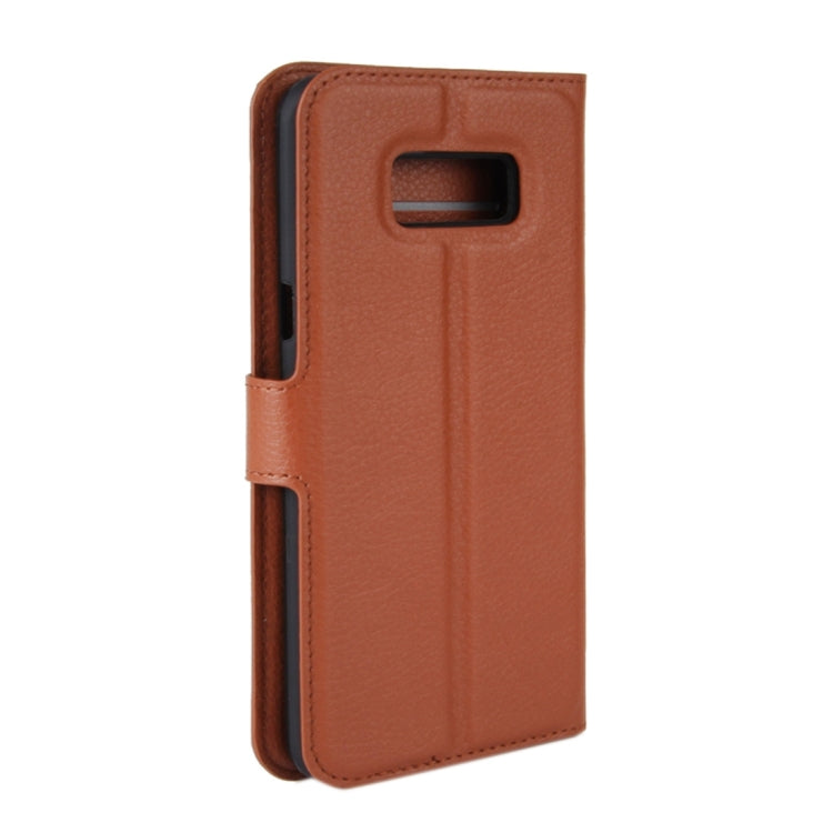 For Galaxy S8 Litchi Texture Horizontal Flip Leather Case with Magnetic Buckle & Holder & Card Slots & Wallet
