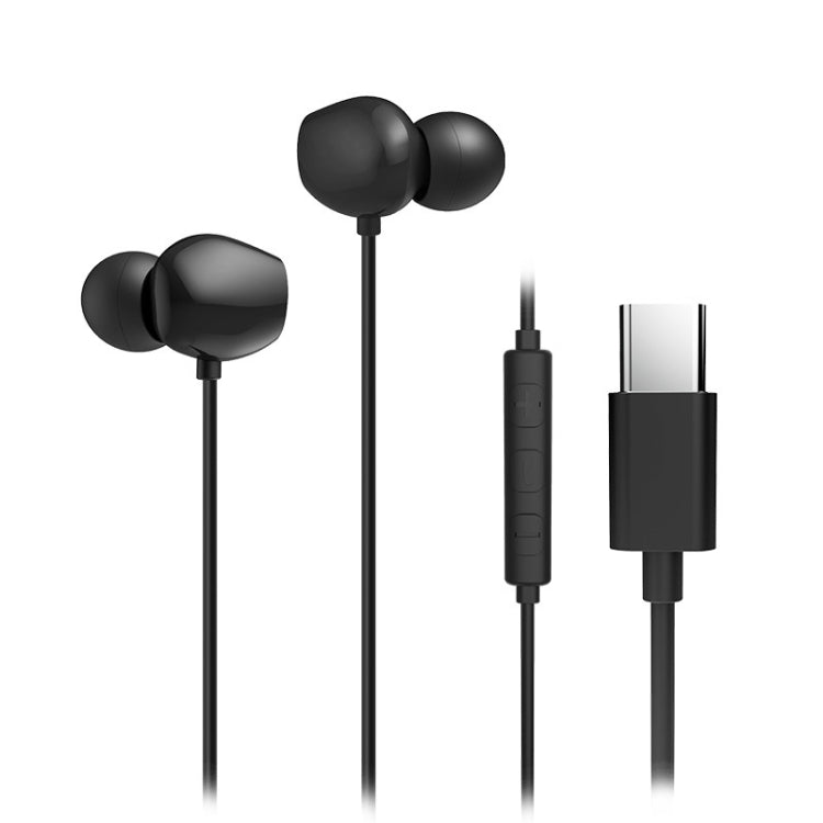 8163  USB-C / Type-C Interface Mega Bass In Ear Wired Earphone with Mic