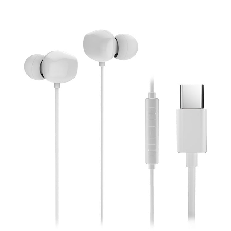 8163  USB-C / Type-C Interface Mega Bass In Ear Wired Earphone with Mic