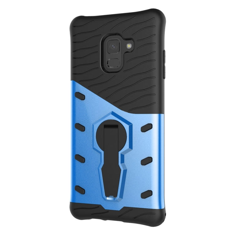 For Galaxy A8+ (2018) PC + TPU Dropproof Sniper Hybrid Protective Back Case with 360 Degree Rotation Holder