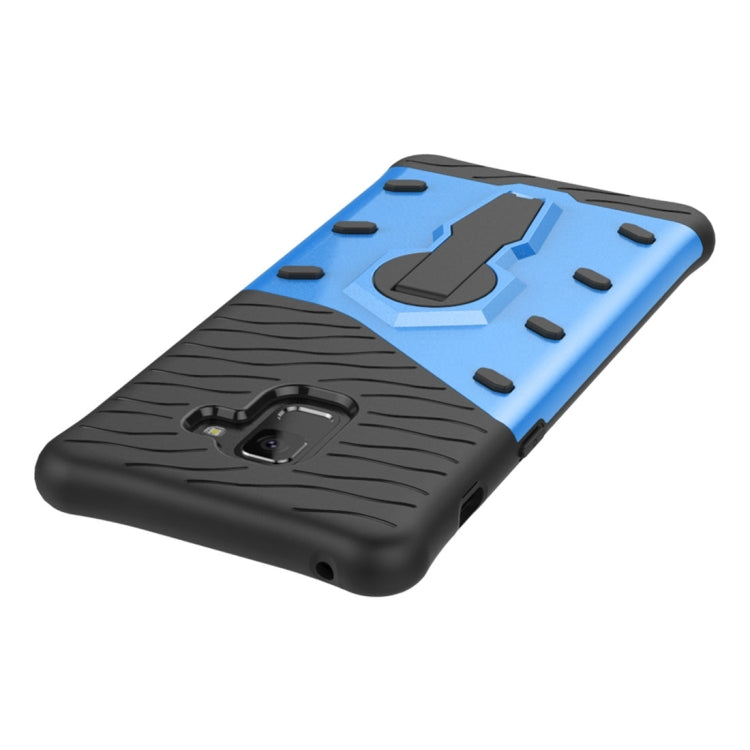 For Galaxy A8+ (2018) PC + TPU Dropproof Sniper Hybrid Protective Back Case with 360 Degree Rotation Holder