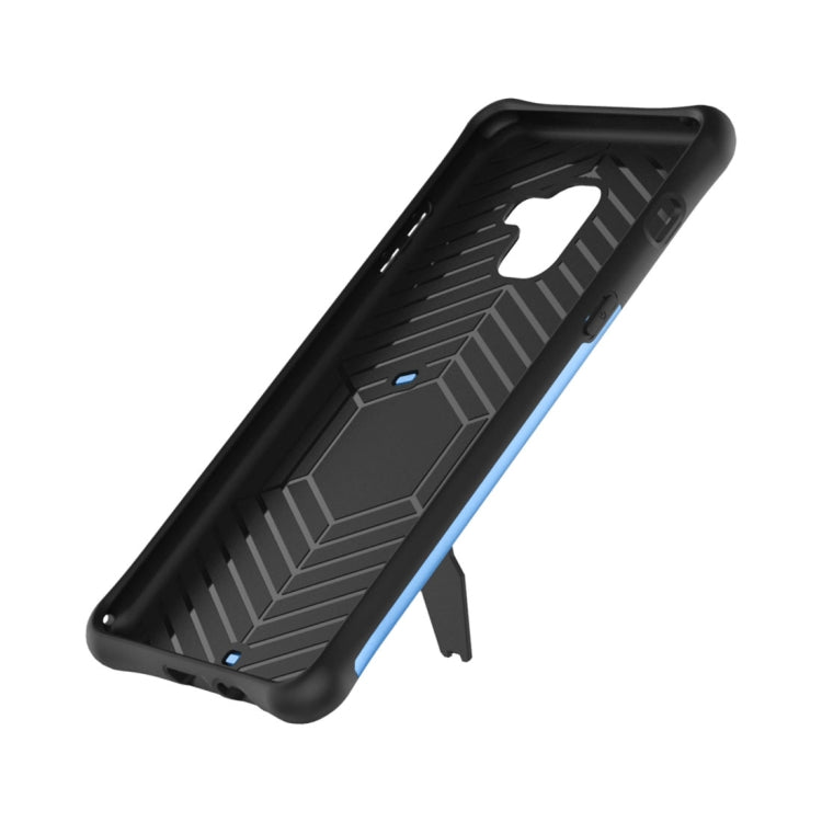 For Galaxy A8+ (2018) PC + TPU Dropproof Sniper Hybrid Protective Back Case with 360 Degree Rotation Holder