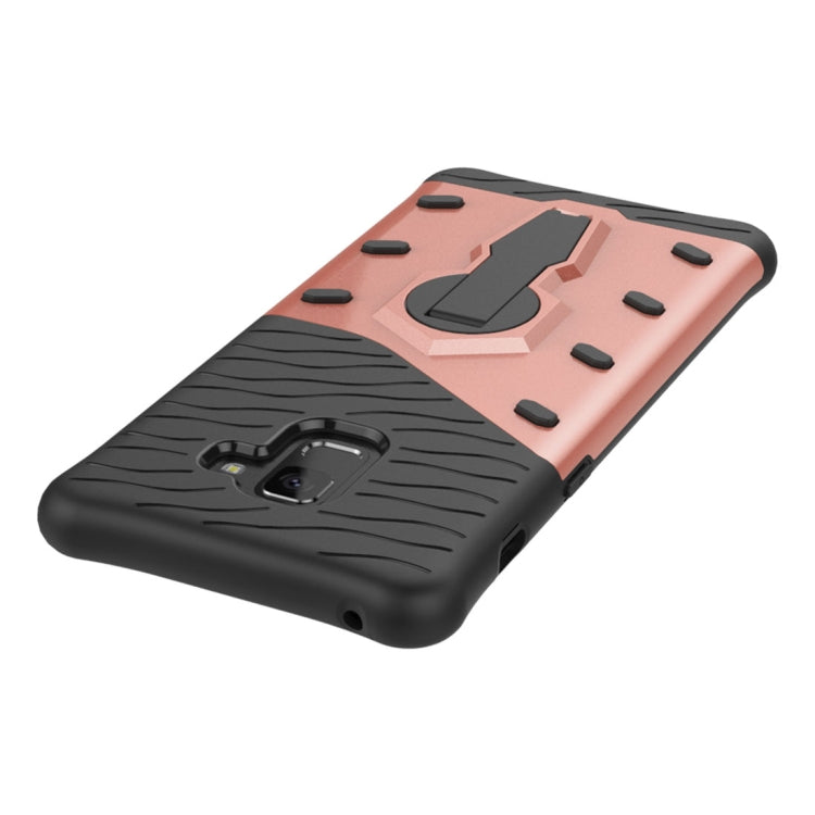 For Galaxy A8+ (2018) PC + TPU Dropproof Sniper Hybrid Protective Back Case with 360 Degree Rotation Holder
